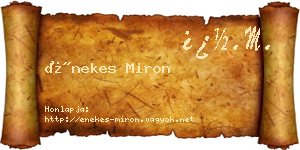 Énekes Miron névjegykártya